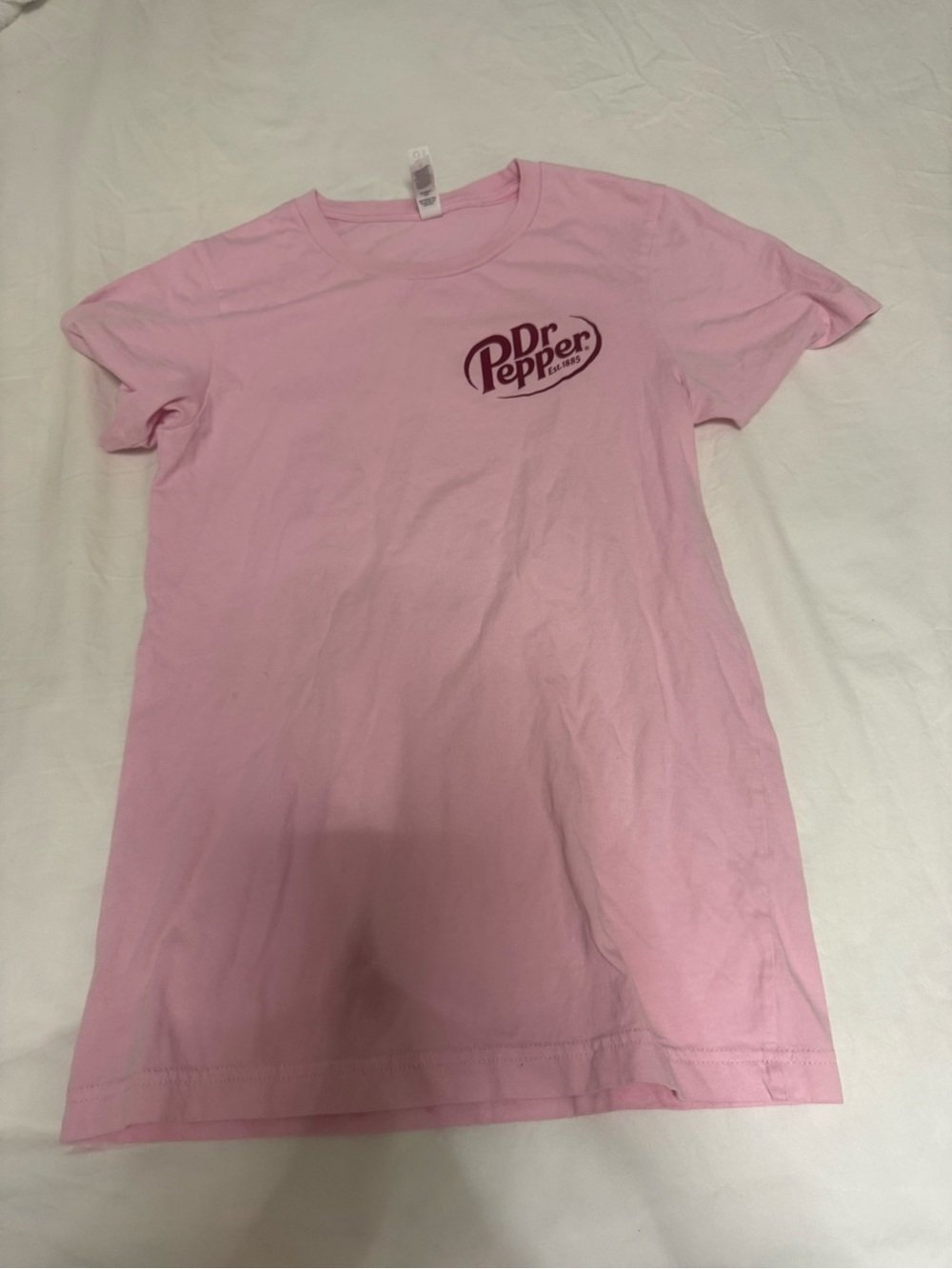 Bella Canvas Pink Dr Pepper Logo Short Sleeve Tee